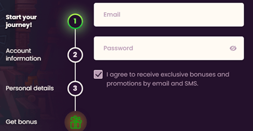 Sign up for an account Sign up for an account