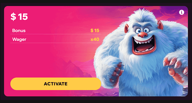 Activate the bonus