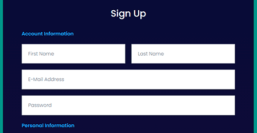 Register your account Register your account