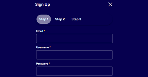 Sign up for an account Sign up for an account