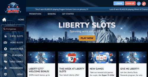 Enter Lincoln Casino’s main page