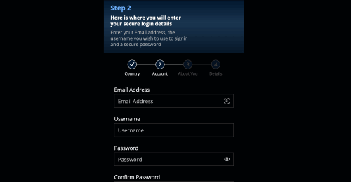 Create an account and verify it