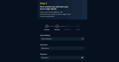 Create an account and verify it