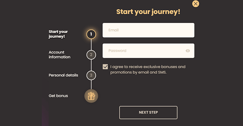 Create a casino account