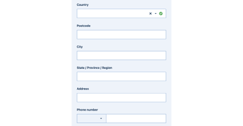 Register for an account
