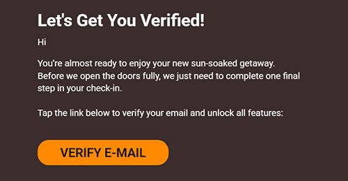 Verify your email