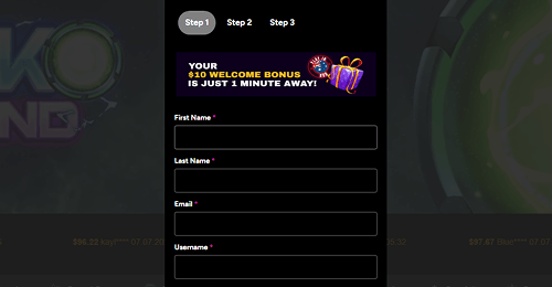 Register an account