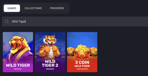 Locate the Wild Tiger slot